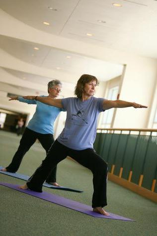 Women doing Yoga at DHMC